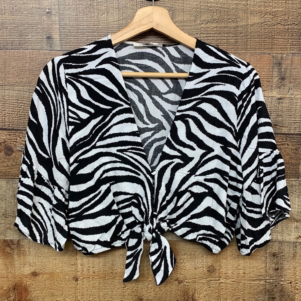 Zebra print top